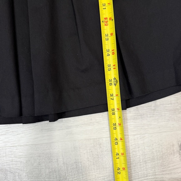 Katherine Barclay Pleated Black Aline Dress with Sweetheart Collar Size 12 - Picture 8 of 17